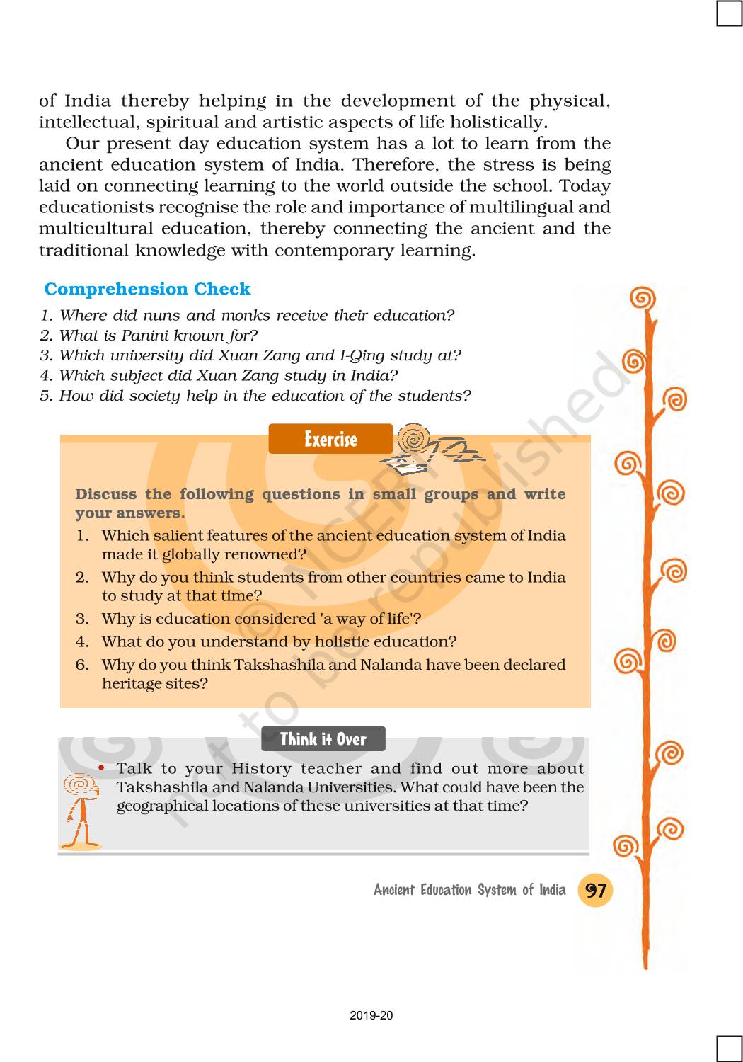 Ancient Education System Of India - NCERT Book Of Class 8 English It So ...